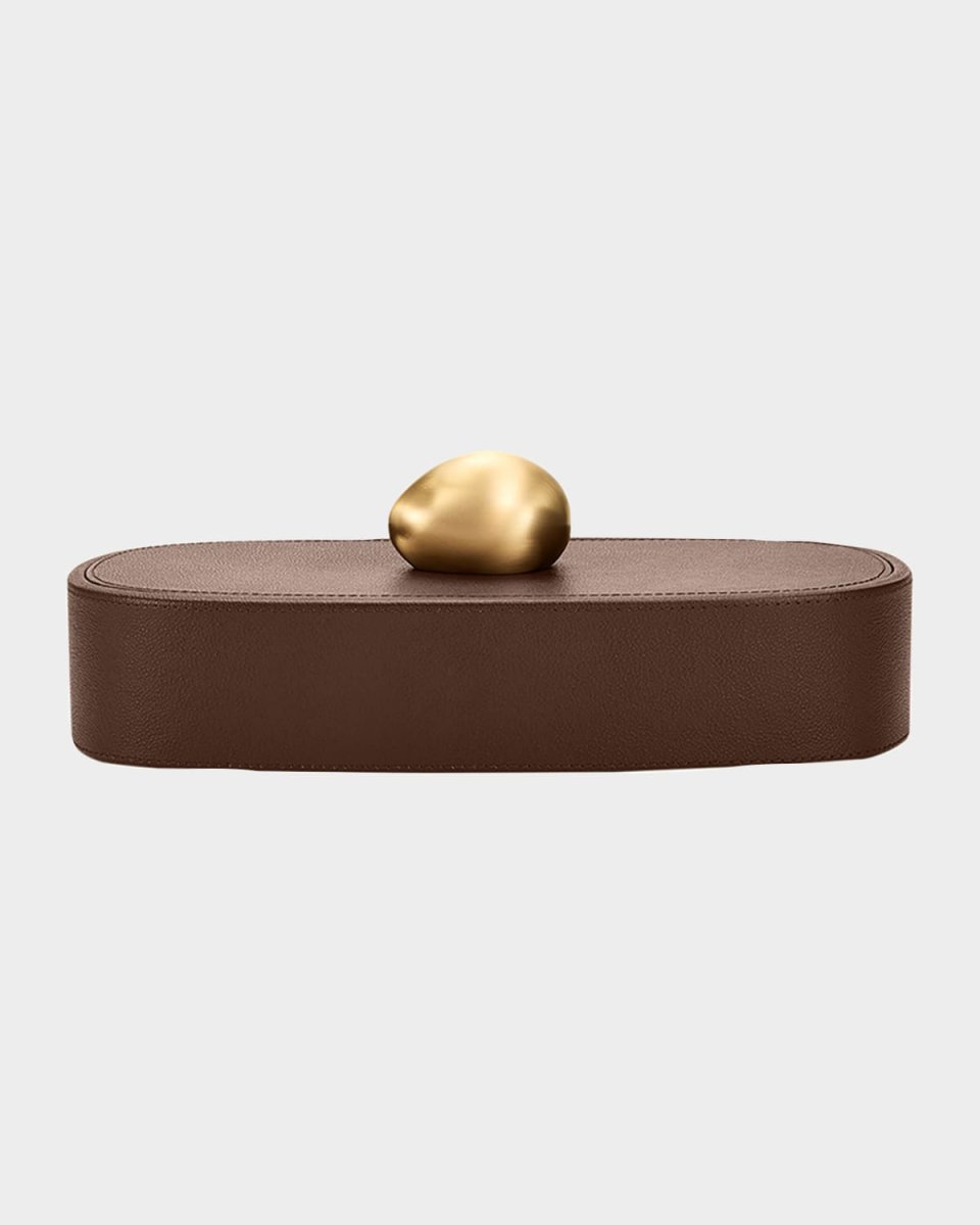 Pebble Long Leather Trinket Box